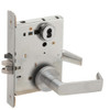 L9050B-06A-630-LX Schlage L Series Entrance Commercial - Latchbolt Monitor Mortise Lock with 06 Cast Lever Design Prepped for SFIC in Satin Stainless Steel