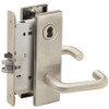 L9050B-03N-619-RX Schlage L Series Entrance Commercial - Request to Exit Mortise Lock with 03 Cast Lever Design Prepped for SFIC in Satin Nickel