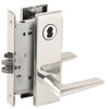L9050B-05N-629-RX Schlage L Series Entrance Commercial - Request to Exit Mortise Lock with 05 Cast Lever Design Prepped for SFIC in Bright Stainless Steel