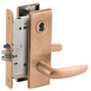 L9050B-07N-612-RX Schlage L Series Entrance Commercial - Request to Exit Mortise Lock with 07 Cast Lever Design Prepped for SFIC in Satin Bronze