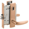 L9050B-07L-612-RX Schlage L Series Entrance Commercial - Request to Exit Mortise Lock with 07 Cast Lever Design Prepped for SFIC in Satin Bronze