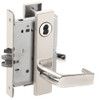 L9050B-06L-625-LX Schlage L Series Entrance Commercial - Latchbolt Monitor Mortise Lock with 06 Cast Lever Design Prepped for SFIC in Bright Chrome
