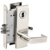 L9050J-06N-625-RX Schlage L Series Entrance Commercial - Request to Exit Mortise Lock with 06 Cast Lever Design Prepped for FSIC in Bright Chrome