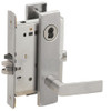 L9050J-01L-630-LX Schlage L Series Entrance Commercial - Latchbolt Monitor Mortise Lock with 01 Cast Lever Design Prepped for FSIC in Satin Stainless Steel