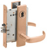 L9050J-17L-612-LX Schlage L Series Entrance Commercial - Latchbolt Monitor Mortise Lock with 17 Cast Lever Design Prepped for FSIC in Satin Bronze