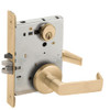 L9080P-06B-606-LX Schlage L Series Storeroom Commercial - Latchbolt Monitor Mortise Lock with 06 Cast Lever Design in Satin Brass