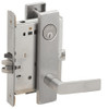 L9080P-01L-630-RX Schlage L Series Storeroom Commercial - Request to Exit Mortise Lock with 01 Cast Lever Design in Satin Stainless Steel