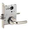 L9080L-02A-629-RX Schlage L Series Less Cylinder Storeroom Commercial - Request to Exit Mortise Lock with 02 Cast Lever Design in Bright Stainless Steel