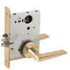 L9080L-05A-606-RX Schlage L Series Less Cylinder Storeroom Commercial - Request to Exit Mortise Lock with 05 Cast Lever Design in Satin Brass