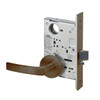MOR8808FL-613E-LC Yale 8800FL Series Less Cylinder Mortise Classroom Locks with Monroe Lever in Dark Satin Bronze
