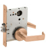 L9080L-06B-612-RX Schlage L Series Less Cylinder Storeroom Commercial - Request to Exit Mortise Lock with 06 Cast Lever Design in Satin Bronze
