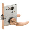 L9080L-07A-612-RX Schlage L Series Less Cylinder Storeroom Commercial - Request to Exit Mortise Lock with 07 Cast Lever Design in Satin Bronze
