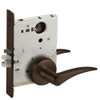 L9080L-12B-613-LH-RX Schlage L Series Less Cylinder Storeroom Commercial - Request to Exit Mortise Lock with 12 Cast Lever Design in Oil Rubbed Bronze