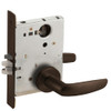 L9080L-07A-613-LX Schlage L Series Less Cylinder Storeroom Commercial - Latchbolt Monitor Mortise Lock with 07 Cast Lever Design in Oil Rubbed Bronze