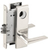 L9080L-05N-629-RX Schlage L Series Less Cylinder Storeroom Commercial - Request to Exit Mortise Lock with 05 Cast Lever Design in Bright Stainless Steel