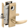 L9080L-07N-606-RX Schlage L Series Less Cylinder Storeroom Commercial - Request to Exit Mortise Lock with 07 Cast Lever Design in Satin Brass