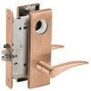 L9080L-12N-612-RH-RX Schlage L Series Less Cylinder Storeroom Commercial - Request to Exit Mortise Lock with 12 Cast Lever Design in Satin Bronze