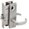L9080L-17N-626-RX Schlage L Series Less Cylinder Storeroom Commercial - Request to Exit Mortise Lock with 17 Cast Lever Design in Satin Chrome