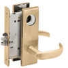 L9080L-17N-606-RX Schlage L Series Less Cylinder Storeroom Commercial - Request to Exit Mortise Lock with 17 Cast Lever Design in Satin Brass