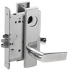 L9080L-01L-629-RX Schlage L Series Less Cylinder Storeroom Commercial - Request to Exit Mortise Lock with 01 Cast Lever Design in Bright Stainless Steel