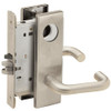 L9080L-03N-619-LX Schlage L Series Less Cylinder Storeroom Commercial - Latchbolt Monitor Mortise Lock with 03 Cast Lever Design in Satin Nickel