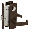 L9080L-06N-613-LX Schlage L Series Less Cylinder Storeroom Commercial - Latchbolt Monitor Mortise Lock with 06 Cast Lever Design in Oil Rubbed Bronze