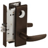 L9080L-07N-613-LX Schlage L Series Less Cylinder Storeroom Commercial - Latchbolt Monitor Mortise Lock with 07 Cast Lever Design in Oil Rubbed Bronze