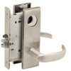 L9080L-17N-619-LX Schlage L Series Less Cylinder Storeroom Commercial - Latchbolt Monitor Mortise Lock with 17 Cast Lever Design in Satin Nickel