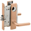 L9080L-02L-612-LX Schlage L Series Less Cylinder Storeroom Commercial - Latchbolt Monitor Mortise Lock with 02 Cast Lever Design in Satin Bronze