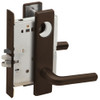 L9080L-02L-613-LX Schlage L Series Less Cylinder Storeroom Commercial - Latchbolt Monitor Mortise Lock with 02 Cast Lever Design in Oil Rubbed Bronze