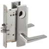 L9080L-05L-630-LX Schlage L Series Less Cylinder Storeroom Commercial - Latchbolt Monitor Mortise Lock with 05 Cast Lever Design in Satin Stainless Steel