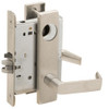L9080L-06L-619-LX Schlage L Series Less Cylinder Storeroom Commercial - Latchbolt Monitor Mortise Lock with 06 Cast Lever Design in Satin Nickel