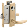 L9080L-07L-606-LX Schlage L Series Less Cylinder Storeroom Commercial - Latchbolt Monitor Mortise Lock with 07 Cast Lever Design in Satin Brass