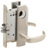 L9080L-17L-619-LX Schlage L Series Less Cylinder Storeroom Commercial - Latchbolt Monitor Mortise Lock with 17 Cast Lever Design in Satin Nickel