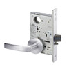 MOR8860-2FL-626-SFICLC Yale 8800FL Series Double Cylinder with Deadbolt Mortise Entrance or Storeroom Lock with Indicator with Monroe Lever Lock Prepped SFIC in Satin Chrome
