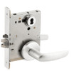 L9080J-07B-629-RX Schlage L Series Storeroom Commercial - Request to Exit Mortise Lock with 07 Cast Lever Design Prepped for FSIC in Bright Stainless Steel