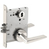 L9080J-05A-629-LX Schlage L Series Storeroom Commercial - Latchbolt Monitor Mortise Lock with 05 Cast Lever Design Prepped for FSIC in Bright Stainless Steel