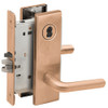L9080J-02N-612-RX Schlage L Series Storeroom Commercial - Request to Exit Mortise Lock with 02 Cast Lever Design Prepped for FSIC in Satin Bronze