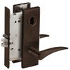 L9080J-12N-613-LH-RX Schlage L Series Storeroom Commercial - Request to Exit Mortise Lock with 12 Cast Lever Design Prepped for FSIC in Oil Rubbed Bronze