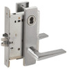 L9080J-05L-630-RX Schlage L Series Storeroom Commercial - Request to Exit Mortise Lock with 05 Cast Lever Design Prepped for FSIC in Satin Stainless Steel