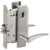 L9080J-12L-630-RH-RX Schlage L Series Storeroom Commercial - Request to Exit Mortise Lock with 12 Cast Lever Design Prepped for FSIC in Satin Stainless Steel