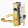 CRCN8830-2FL-612-LC Yale 8800FL Series Less Cylinder Mortise Asylum Locks with Carmel Lever in Satin Bronze