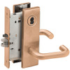 L9080J-03N-612-LX Schlage L Series Storeroom Commercial - Latchbolt Monitor Mortise Lock with 03 Cast Lever Design Prepped for FSIC in Satin Bronze