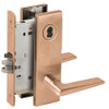 L9080J-05N-612-LX Schlage L Series Storeroom Commercial - Latchbolt Monitor Mortise Lock with 05 Cast Lever Design Prepped for FSIC in Satin Bronze