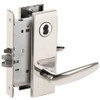 L9080J-07N-629-LX Schlage L Series Storeroom Commercial - Latchbolt Monitor Mortise Lock with 07 Cast Lever Design Prepped for FSIC in Bright Stainless Steel