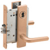L9080J-02L-612-LX Schlage L Series Storeroom Commercial - Latchbolt Monitor Mortise Lock with 02 Cast Lever Design Prepped for FSIC in Satin Bronze