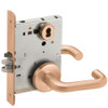 L9080B-03B-612-LX Schlage L Series Storeroom Commercial - Latchbolt Monitor Mortise Lock with 03 Cast Lever Design Prepped for SFIC in Satin Bronze