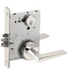 L9070P-05B-629-RX Schlage L Series Classroom Commercial - Request to Exit Mortise Lock with 05 Cast Lever Design in Bright Stainless Steel
