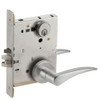 L9070P-12A-626-RH-RX Schlage L Series Classroom Commercial - Request to Exit Mortise Lock with 12 Cast Lever Design in Satin Chrome