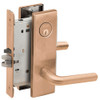 L9070P-02N-612 Schlage L Series Classroom Commercial - Request to Exit Mortise Lock with 02 Cast Lever Design in Satin Bronze
